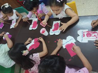 Students participating in extracurricular activities
